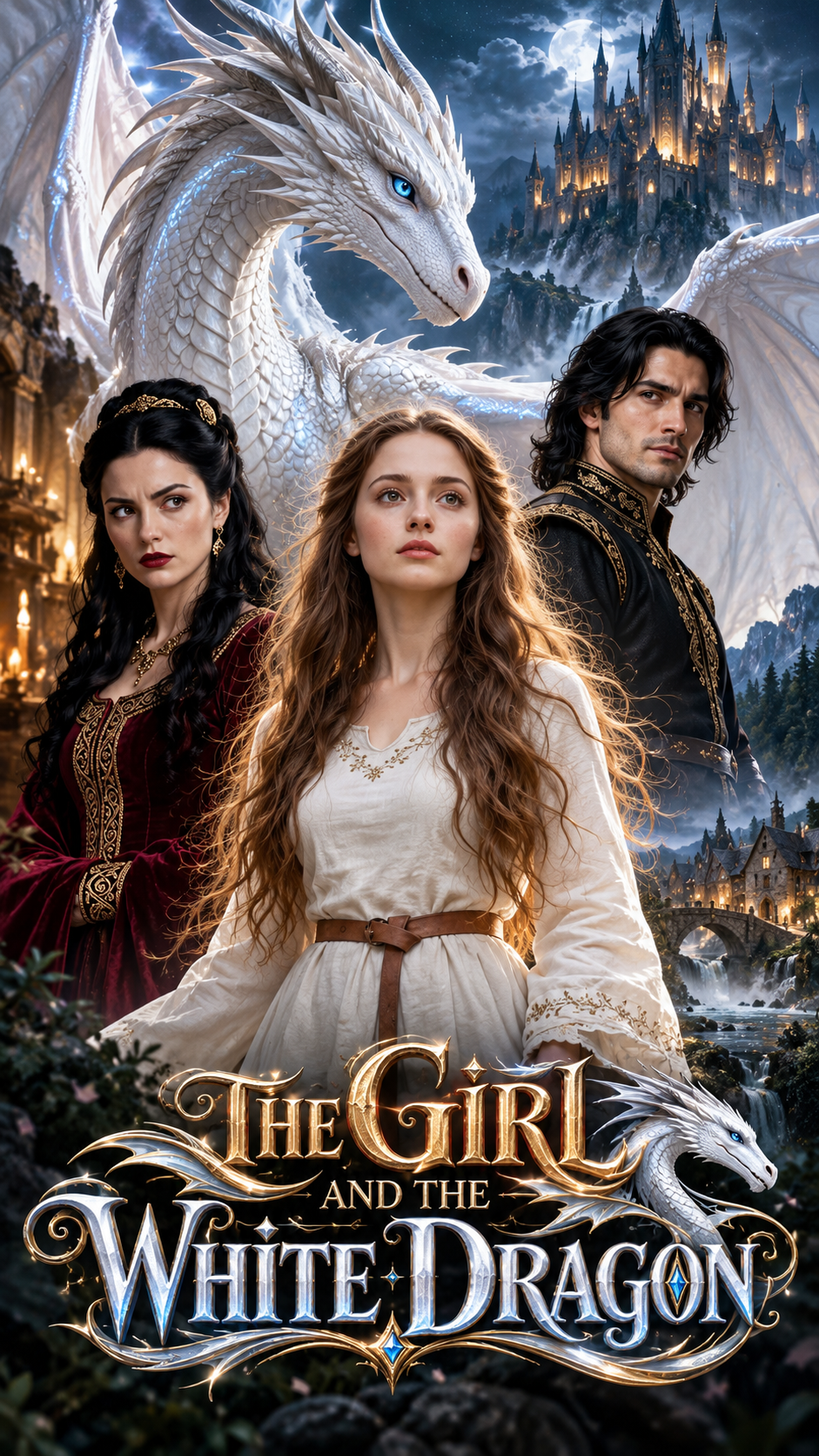 the girl & white dragon