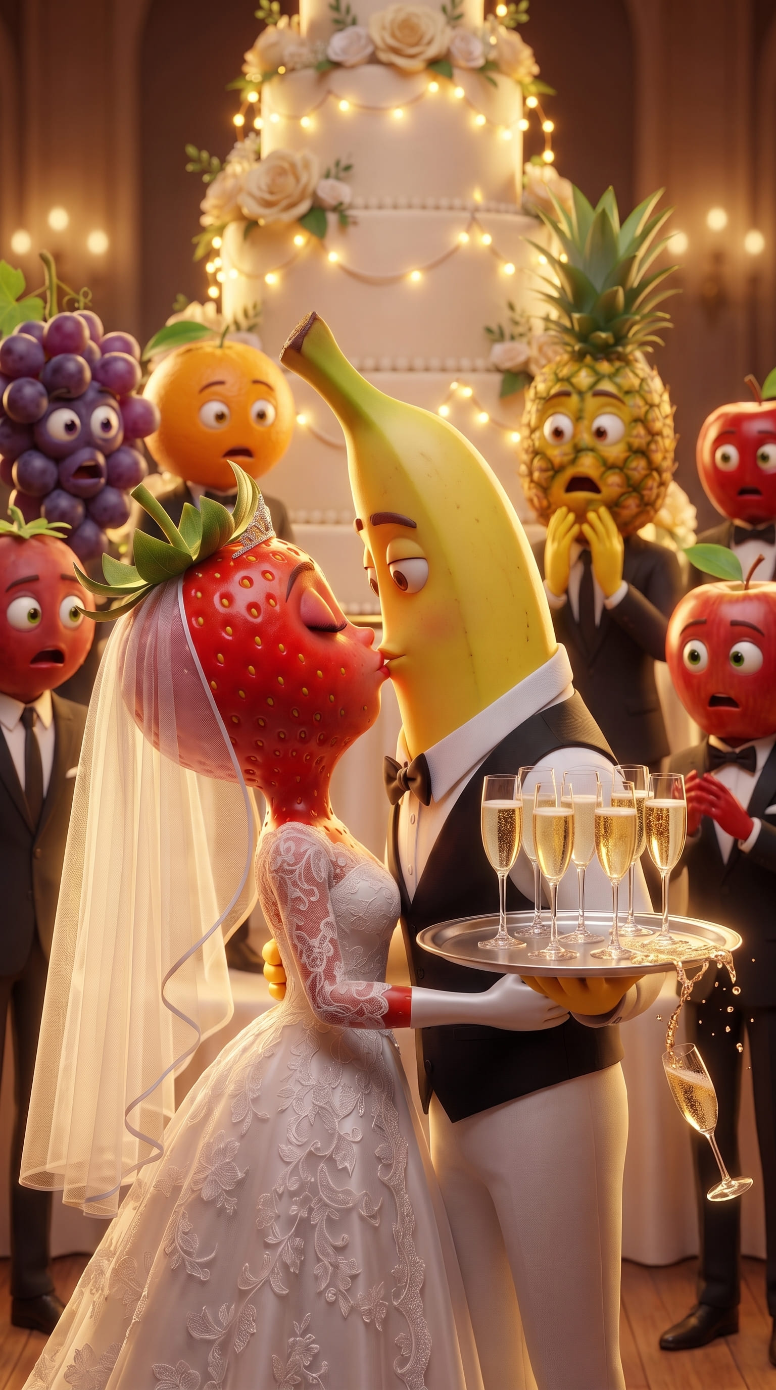 Strawberry Cheats on Her Husband with a Banana