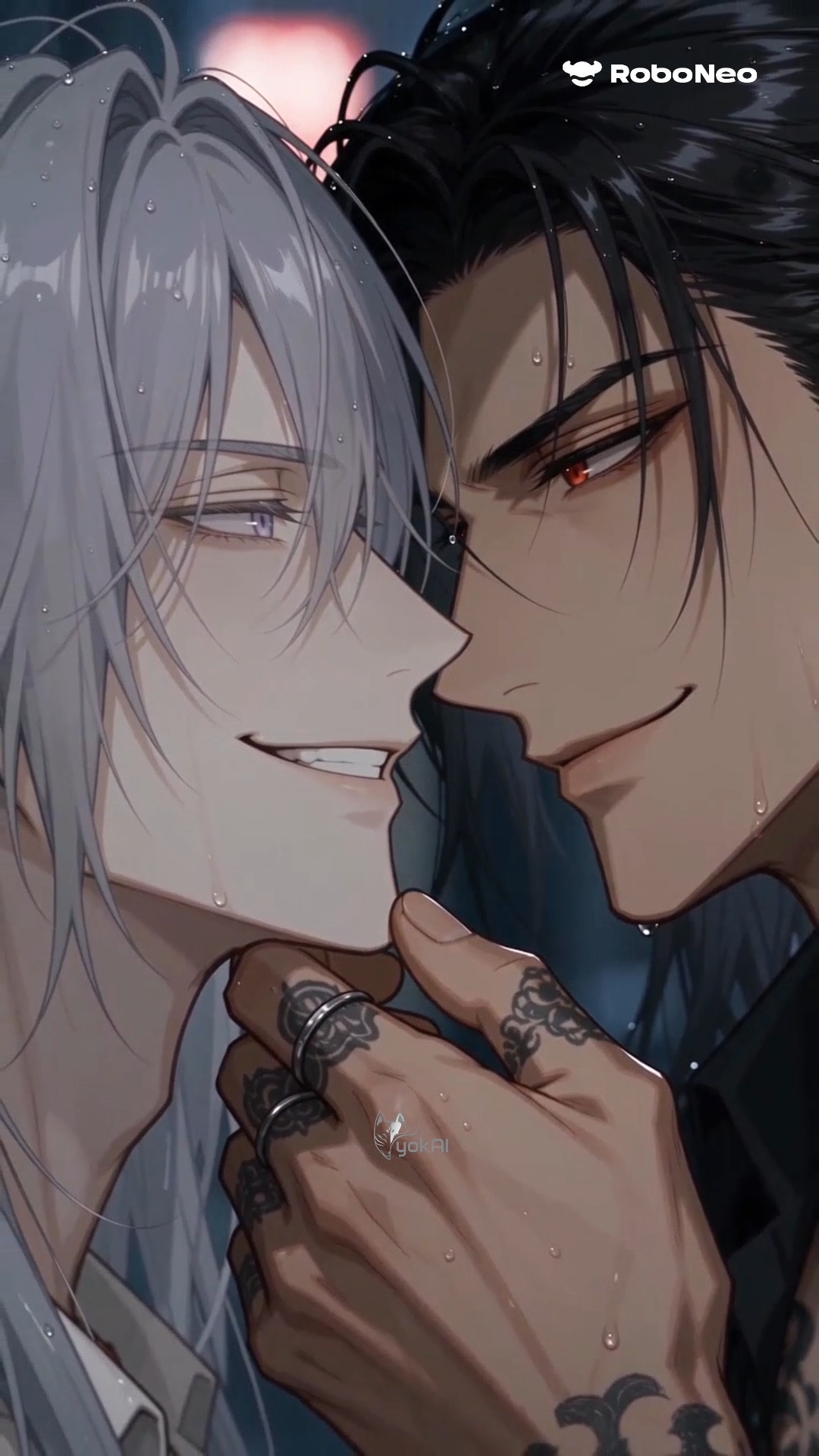 Two beautiful men. One rainy street. Too much tension🔥