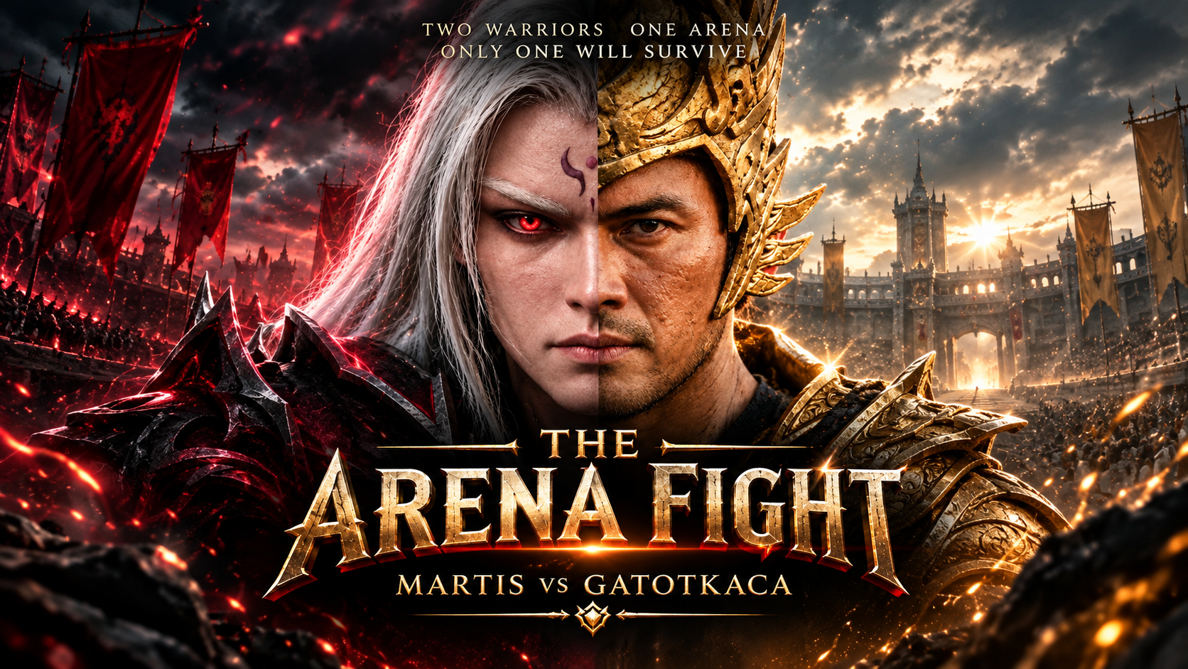 The arena fight Gatot vs martis