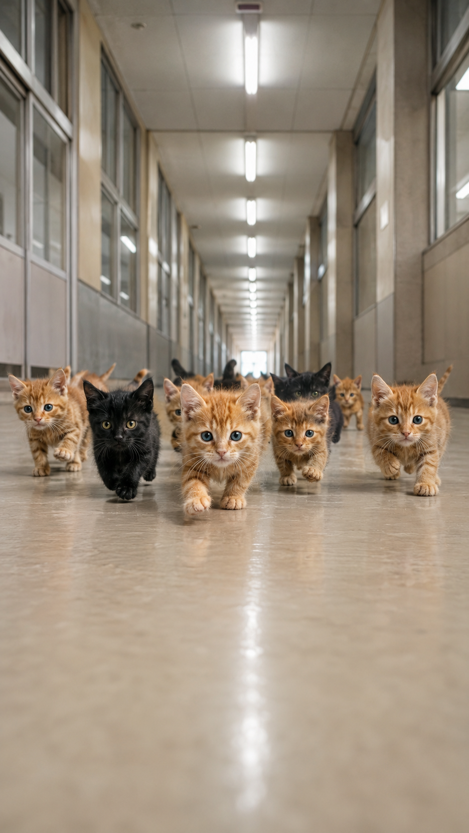 The scramble for the kittens