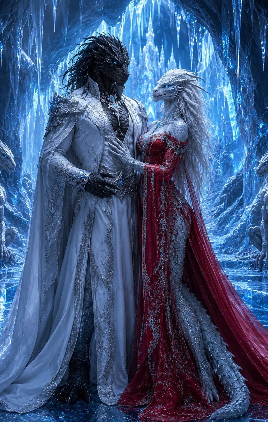 A Family Born in the Frozen Kingdom 🐉❄️❤️  #Fantasy #DragonKing