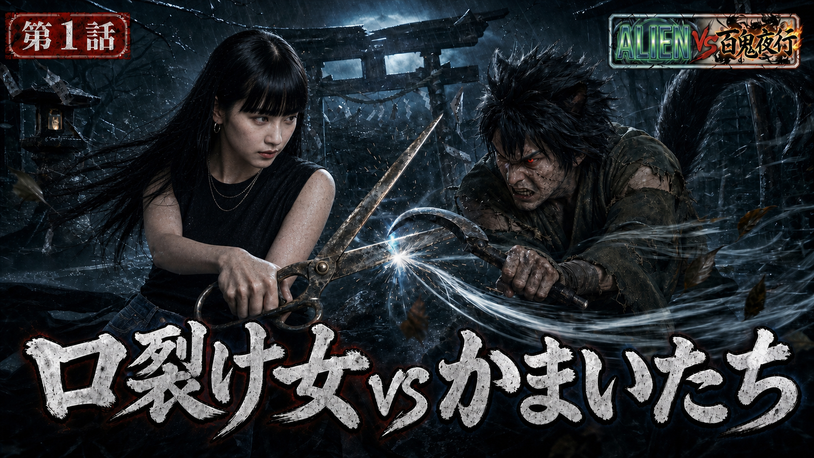 [Alien vs. Hyakki Yagyo - Episode 1] Kuchisake-Onna vs. Kamaitachi | The Stolen Wraith