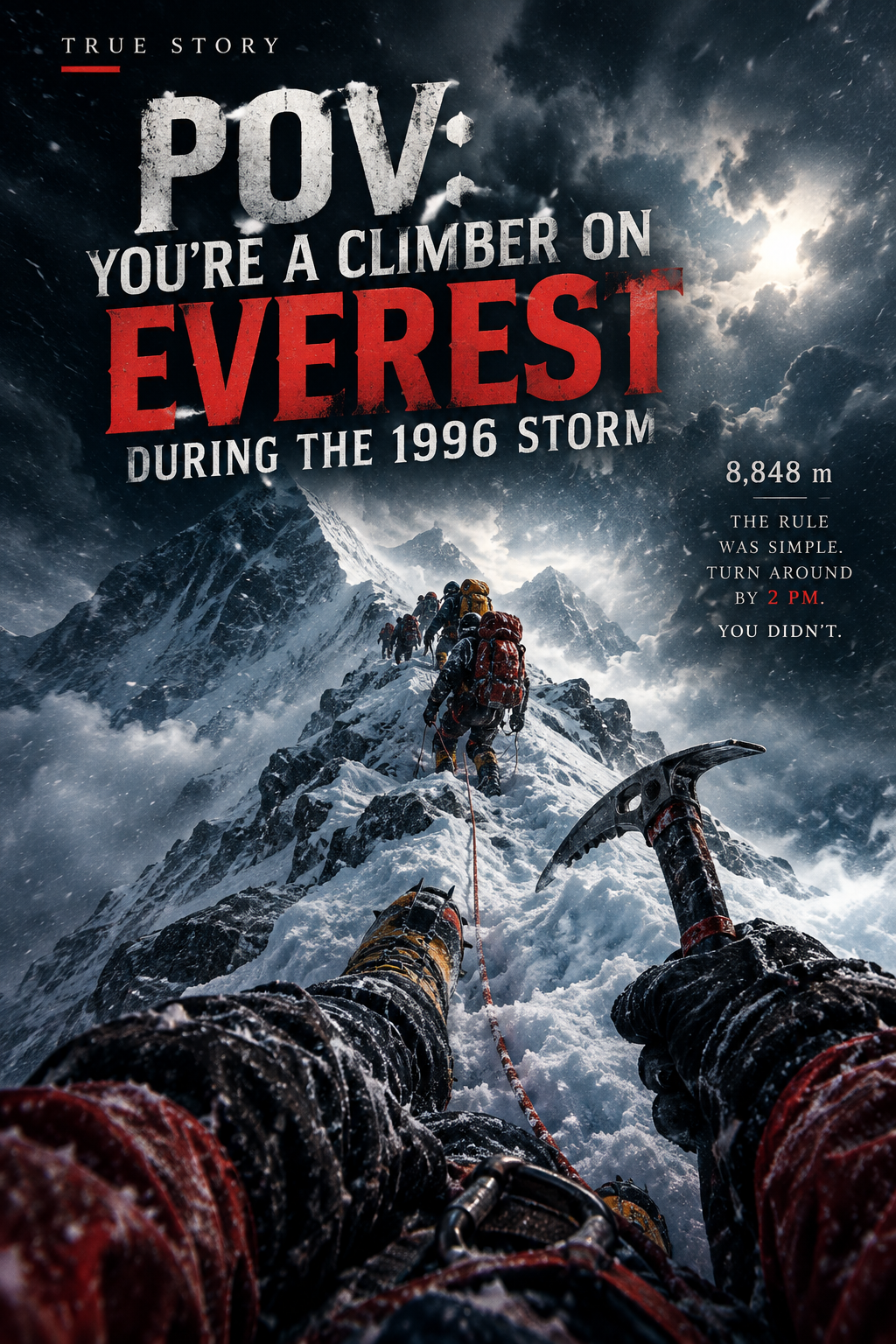 POV: You're a Climber on Everest During the 1996 Storm