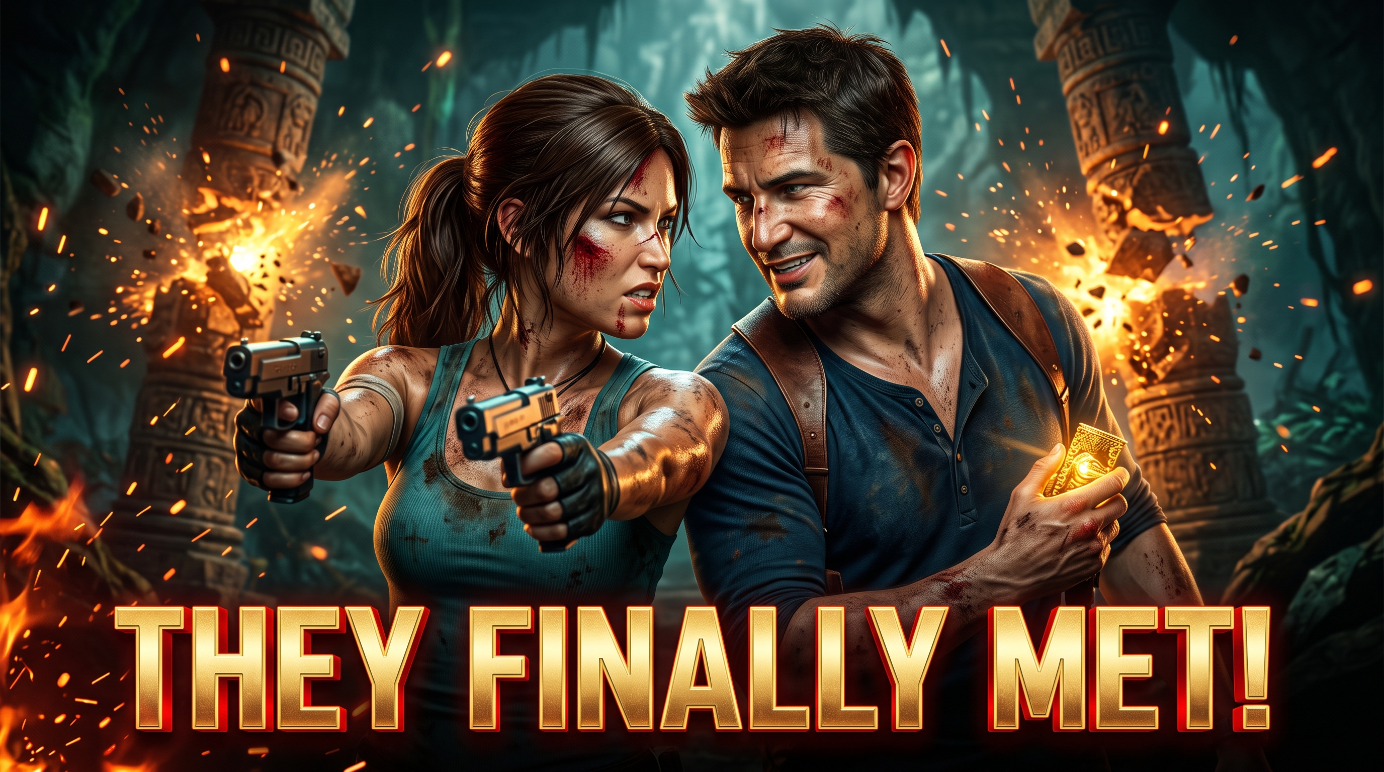 Lara Croft & Nathan Drake: The Mayan Incident (Uncharted × Tomb Raider Crossover)