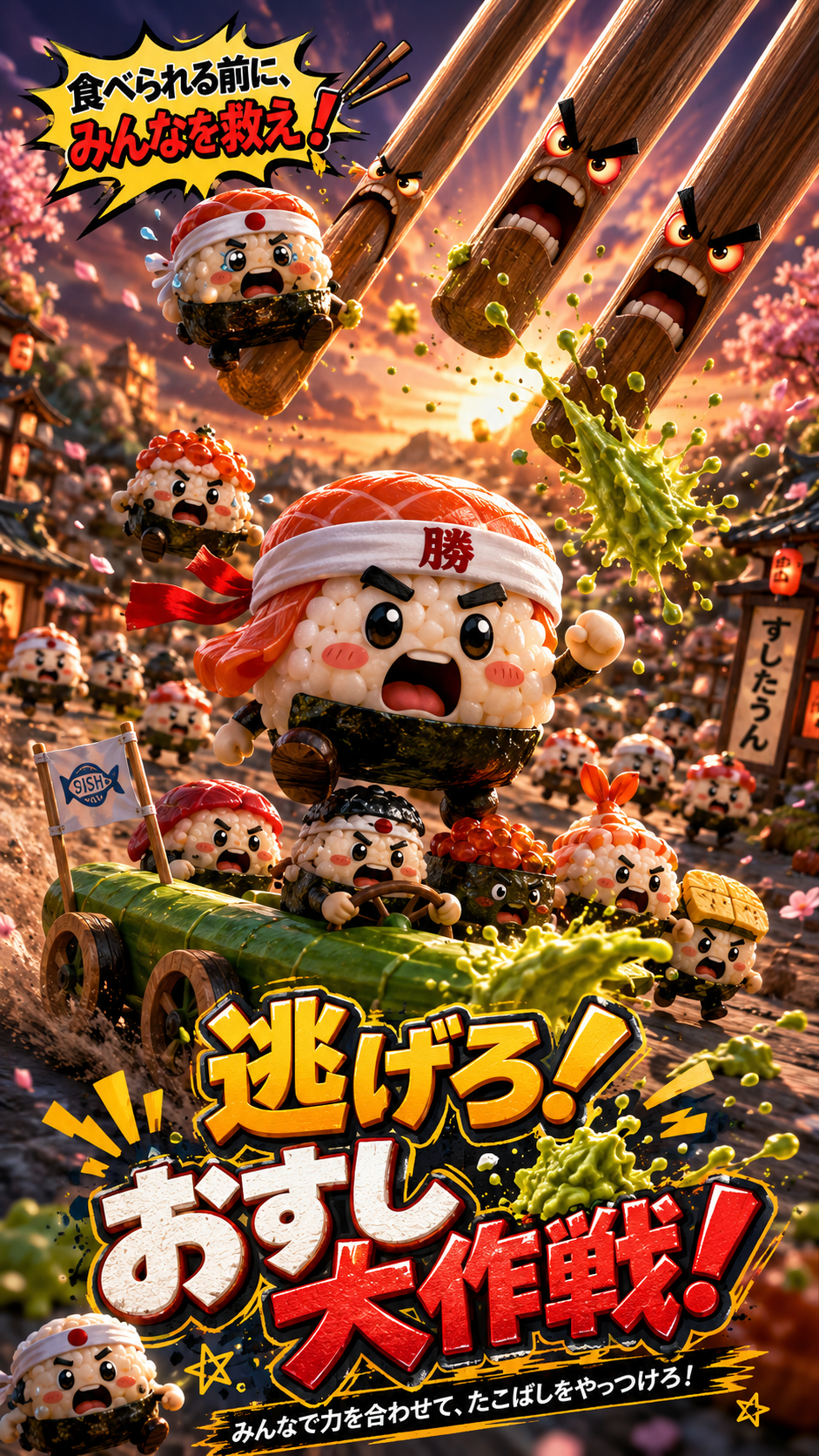 逃げろ！おすし大作戦！